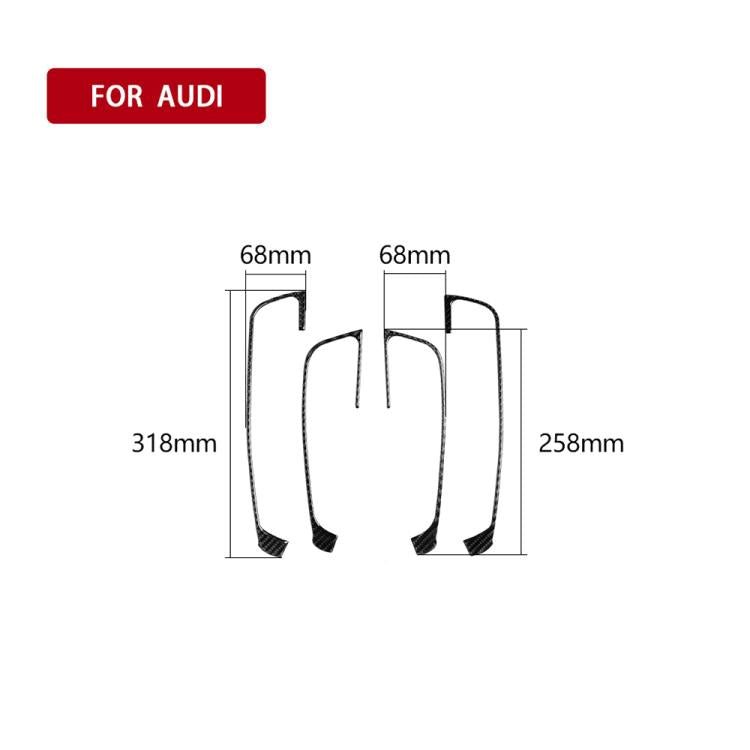 4 PCS Car Carbon Fiber Door Button Decorative Frame for Audi A3 2014-2018 by buy2fix