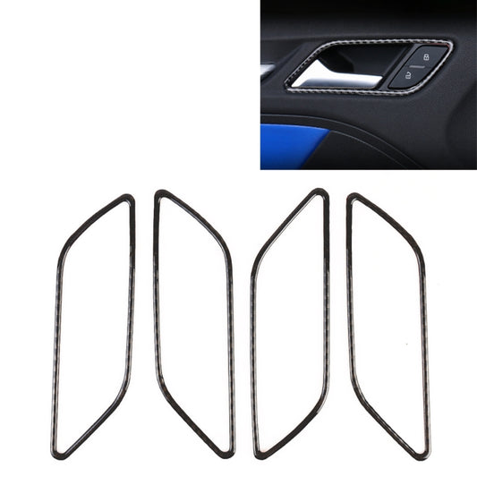 4 PCS Car Carbon Fiber Inner Armrest Decorative Frame for Audi A3 2014-2018 by buy2fix