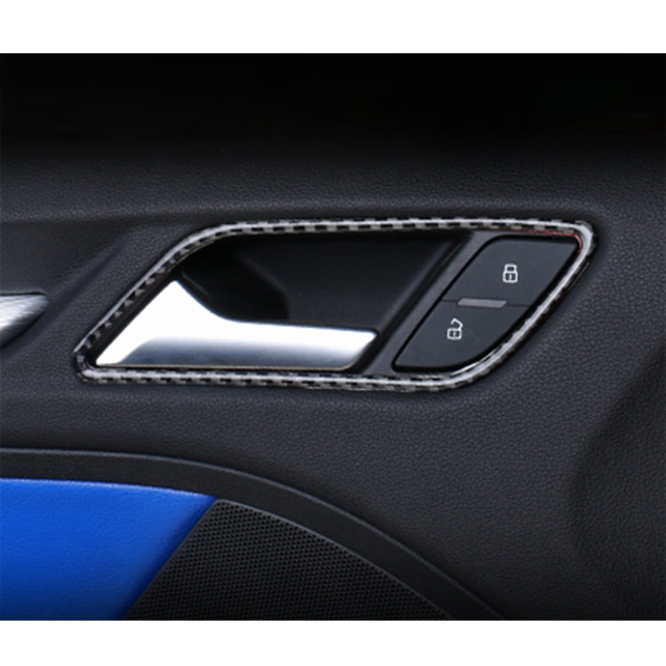 4 PCS Car Carbon Fiber Inner Armrest Decorative Frame for Audi A3 2014-2018 by buy2fix