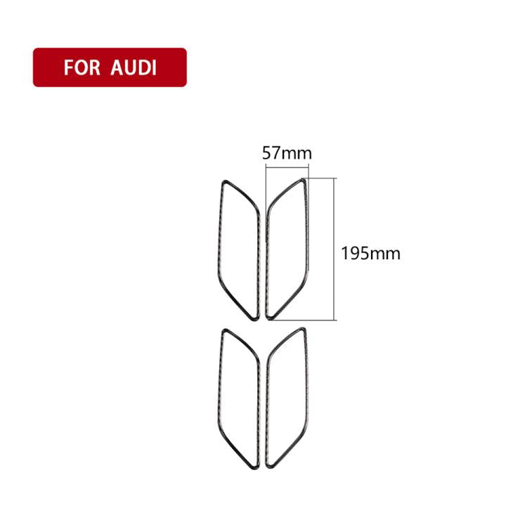 4 PCS Car Carbon Fiber Inner Armrest Decorative Frame for Audi A3 2014-2018 by buy2fix
