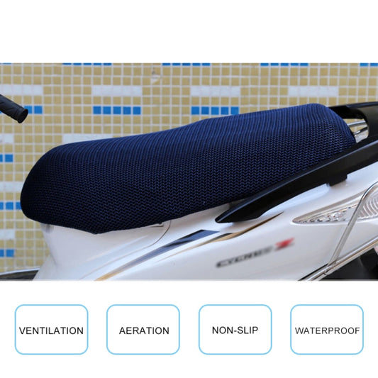 Waterproof Motorcycle Sun Protection Heat Insulation Seat Cover Prevent Bask In Seat Scooter Cushion Protect, Size: L, Length: 70-77cm; Width: 40-50cm(Blue) - Seat Covers by buy2fix | Online Shopping UK | buy2fix