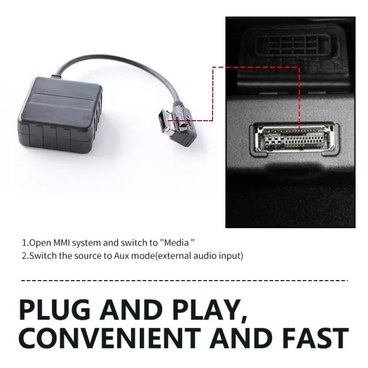 Car Wireless MMI 3G+ Bluetooth AUX Audio Cable Wiring Harness for Audi AMI / Volkswagen MDI by buy2fix