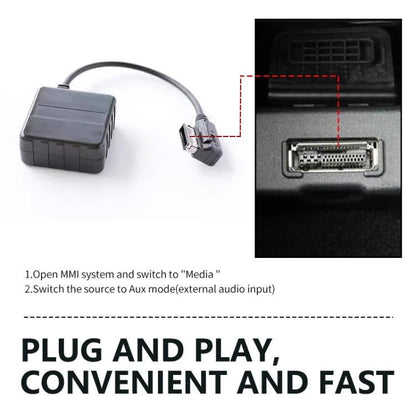 Car Wireless MMI 3G+ Bluetooth AUX Audio Cable Wiring Harness for Audi AMI / Volkswagen MDI by buy2fix