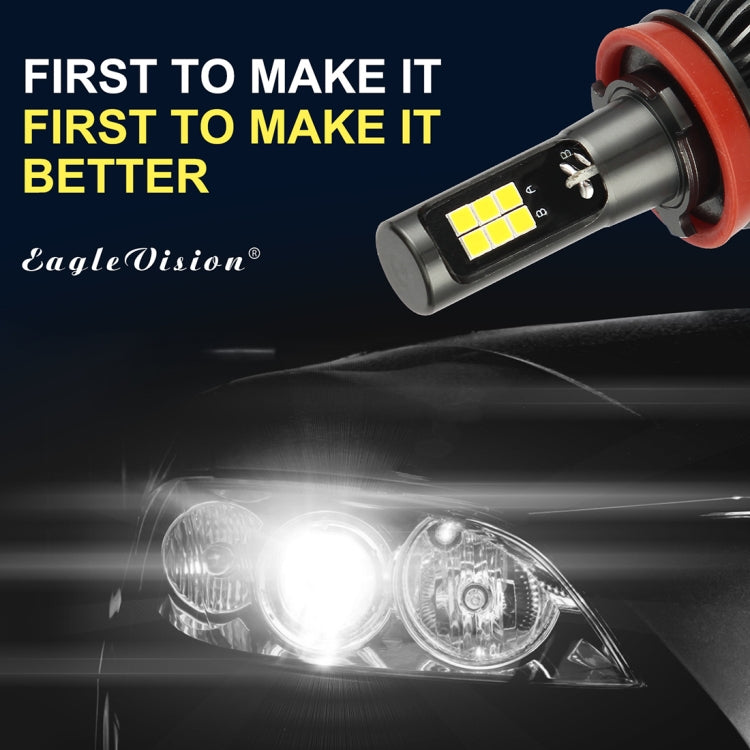 2 PCS EV15 H8 / H11 DC9-32V / 6W / IP67 Car LED Double Color Fog Light, Cold White Light + Amber Light - Fog / Driving Lights by buy2fix | Online Shopping UK | buy2fix