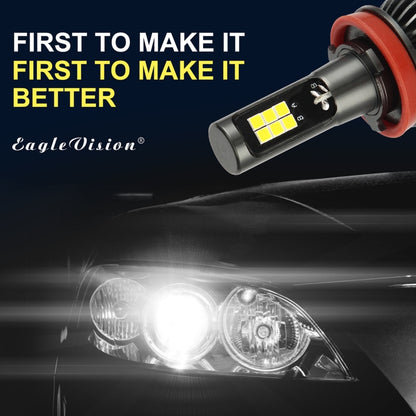 2 PCS EV15 H8 / H11 DC9-32V / 6W / IP67 Car LED Double Color Fog Light, Cold White Light + Amber Light - Fog / Driving Lights by buy2fix | Online Shopping UK | buy2fix