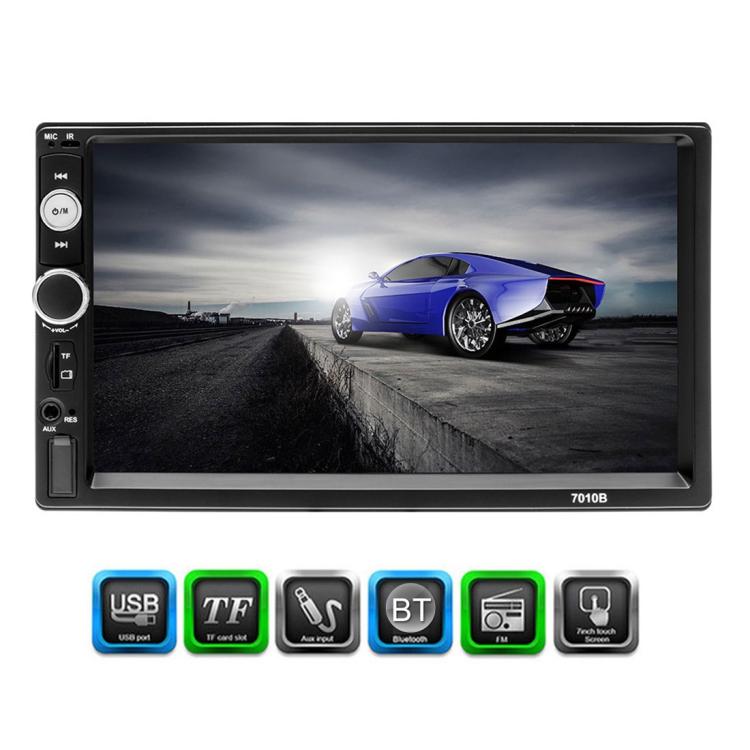 7010B HD 2 Din 7 inch Car Bluetooth Radio Receiver MP5 Player, Support FM & USB & TF Card by buy2fix