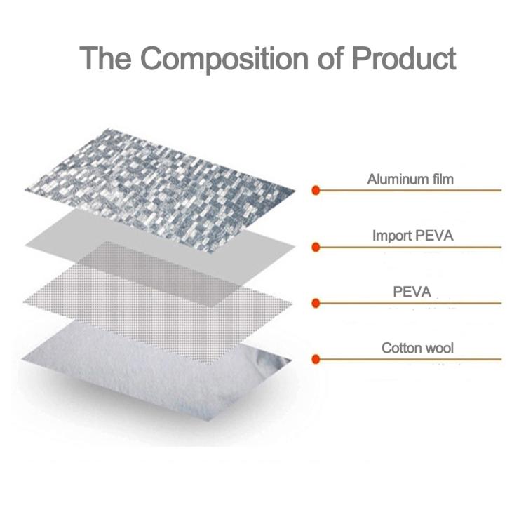 Aluminum Film PEVA Cotton Wool Anti-Dust Waterproof Sunproof Anti-frozen Anti-scratch Heat Dissipation SUV Car Cover with Warning Strips, Fits Cars up to 4.7m(183 inch) in Length by buy2fix