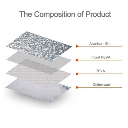 Aluminum Film PEVA Cotton Wool Anti-Dust Waterproof Sunproof Anti-frozen Anti-scratch Heat Dissipation SUV Car Cover with Warning Strips, Fits Cars up to 4.8m(187 inch) in Length by buy2fix