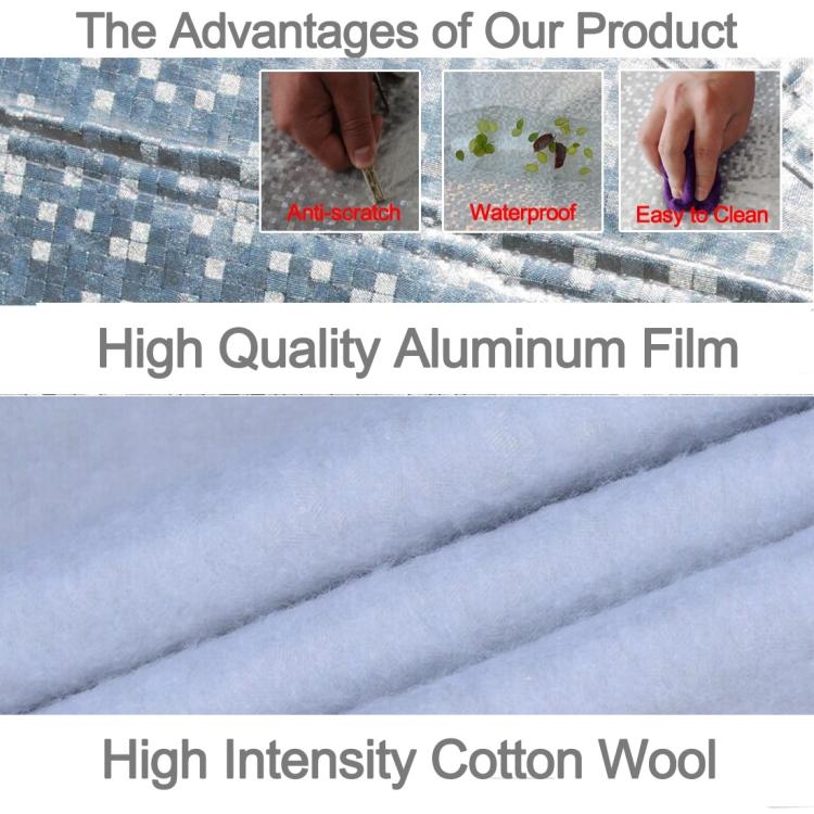Aluminum Film PEVA Cotton Wool Anti-Dust Waterproof Sunproof Anti-frozen Anti-scratch Heat Dissipation SUV Car Cover with Warning Strips, Fits Cars up 5.1m(199 inch) in Length by buy2fix