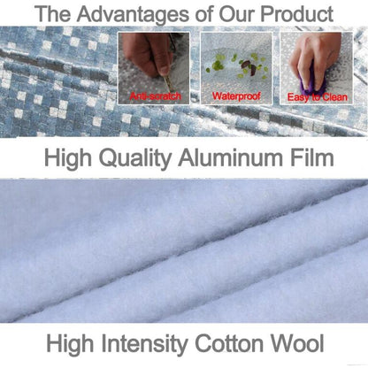 Aluminum Film PEVA Cotton Wool Anti-Dust Waterproof Sunproof Anti-frozen Anti-scratch Heat Dissipation SUV Car Cover with Warning Strips, Fits Cars up 5.1m(199 inch) in Length by buy2fix