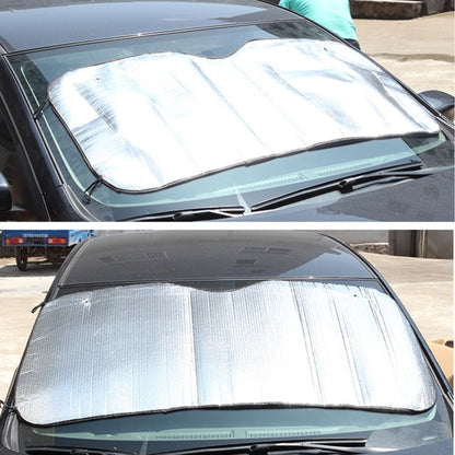 Silver Aluminum Foil Sun Shade Car Windshield Visor Cover Block Front Window Sunshade UV Protect, Size: 140 x 70cm - Aluminum Film PEVA by buy2fix | Online Shopping UK | buy2fix