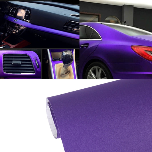 7.5m * 0.5m Grind Arenaceous Auto Car Sticker Pearl Frosted Flashing Body Changing Color Film for Car Modification and Decoration(Purple) - Auto Film by buy2fix | Online Shopping UK | buy2fix