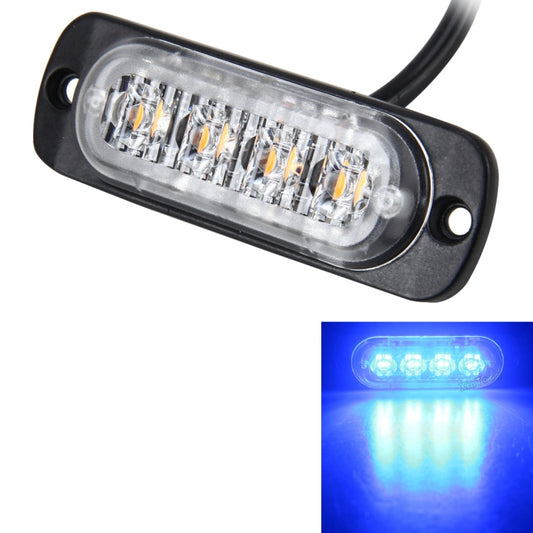 DC 12V-24V 2W 4LEDs SMD-2835 Lamps 17 Flash Patterns 3 Lines Car Flash Lamp Waterproof Car Truck Emergency Strobe Flash Warning Light, Cable Length: 90cm by buy2fix