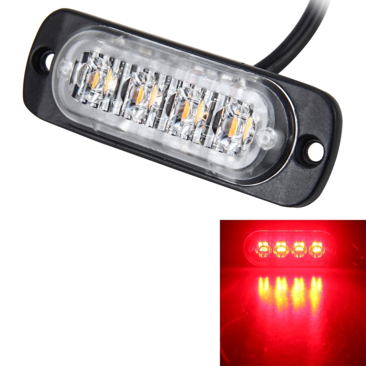 DC 12V-24V 2W 4LEDs SMD-2835 Lamps 17 Flash Patterns 3 Lines Car Flash Lamp Waterproof Car Truck Emergency Strobe Flash Warning Light, Cable Length: 90cm by buy2fix