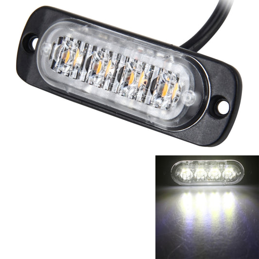 DC 12V-24V 2W 4LEDs SMD-2835 Lamps 17 Flash Patterns 3 Lines Car Flash Lamp Waterproof Car Truck Emergency Strobe Flash Warning Light, Cable Length: 90cm by buy2fix