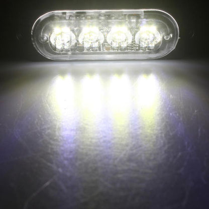 DC 12V-24V 2W 4LEDs SMD-2835 Lamps 17 Flash Patterns 3 Lines Car Flash Lamp Waterproof Car Truck Emergency Strobe Flash Warning Light, Cable Length: 90cm by buy2fix