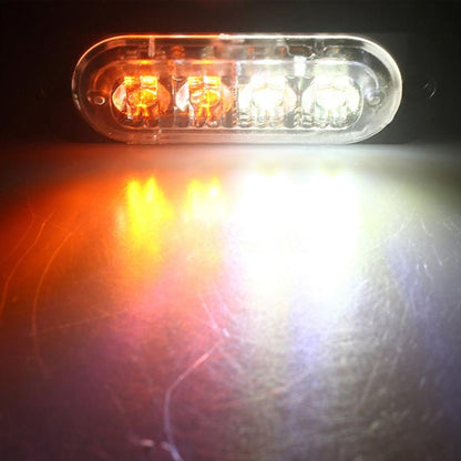 DC 12V-24V 2W 4LEDs SMD-2835 Lamps 17 Flash Patterns 3 Lines Car Flash Lamp Waterproof Car Truck Emergency Strobe Flash Warning Light, Cable Length: 90cm by buy2fix