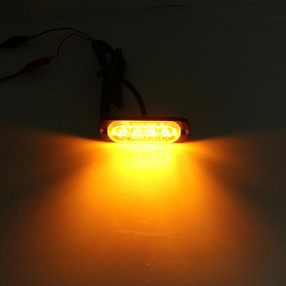 DC 12V-24V 2W 4LEDs SMD-2835 Lamps 17 Flash Patterns 3 Lines Car Flash Lamp Waterproof Car Truck Emergency Strobe Flash Warning Light, Cable Length: 90cm by buy2fix