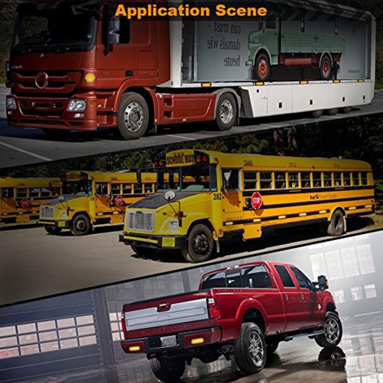 DC 12V-24V 2W 4LEDs SMD-2835 Lamps 17 Flash Patterns 3 Lines Car Flash Lamp Waterproof Car Truck Emergency Strobe Flash Warning Light, Cable Length: 90cm by buy2fix