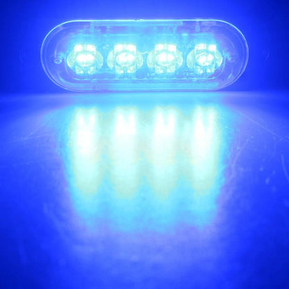 DC 12V-24V 2W 12LEDs SMD-2835 Lamps 17 Flash Patterns 3 Lines Car Flash Lamp Waterproof Car Truck Emergency Strobe Flash Warning Light, Cable Length: 90cm by buy2fix