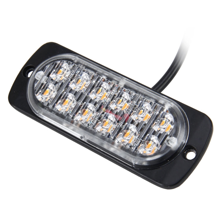 DC 12V-24V 2W 12LEDs SMD-2835 Lamps 17 Flash Patterns 3 Lines Car Flash Lamp Waterproof Car Truck Emergency Strobe Flash Warning Light, Cable Length: 90cm by buy2fix