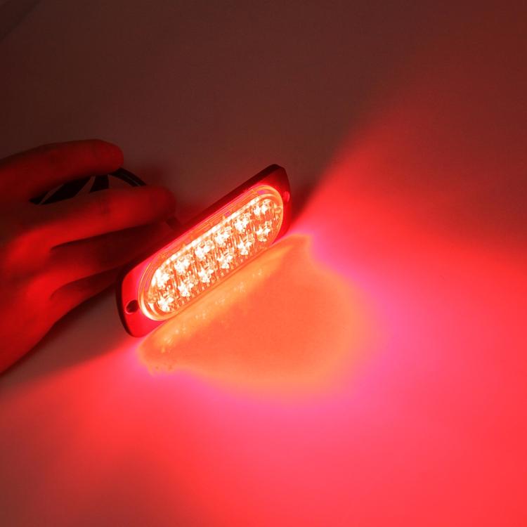 DC 12V-24V 2W 12LEDs SMD-2835 Lamps 17 Flash Patterns 3 Lines Car Flash Lamp Waterproof Car Truck Emergency Strobe Flash Warning Light, Cable Length: 90cm by buy2fix