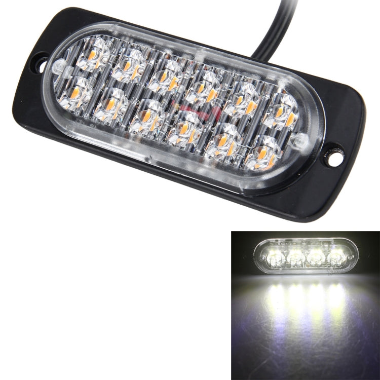 DC 12V-24V 2W 12LEDs SMD-2835 Lamps 17 Flash Patterns 3 Lines Car Flash Lamp Waterproof Car Truck Emergency Strobe Flash Warning Light, Cable Length: 90cm by buy2fix