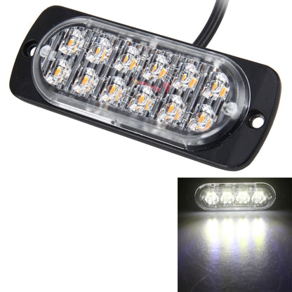 DC 12V-24V 2W 12LEDs SMD-2835 Lamps 17 Flash Patterns 3 Lines Car Flash Lamp Waterproof Car Truck Emergency Strobe Flash Warning Light, Cable Length: 90cm by buy2fix