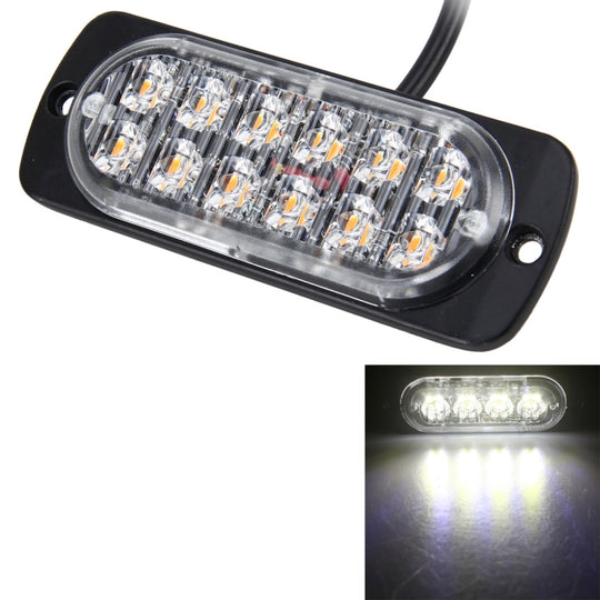 DC 12V-24V  2W 12LEDs SMD-2835 Lamps 17 Flash Patterns 3 Lines Car Flash Lamp Waterproof Car Truck Emergency Strobe Flash Warning Light, Cable Length: 90cm
