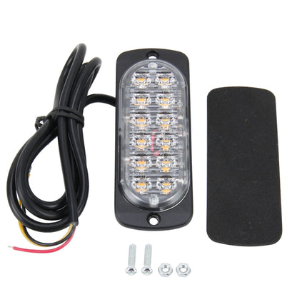 DC 12V-24V 2W 12LEDs SMD-2835 Lamps 17 Flash Patterns 3 Lines Car Flash Lamp Waterproof Car Truck Emergency Strobe Flash Warning Light, Cable Length: 90cm by buy2fix