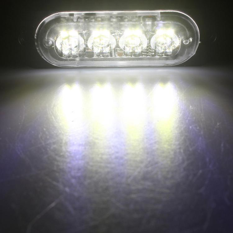 DC 12V-24V 2W 12LEDs SMD-2835 Lamps 17 Flash Patterns 3 Lines Car Flash Lamp Waterproof Car Truck Emergency Strobe Flash Warning Light, Cable Length: 90cm by buy2fix