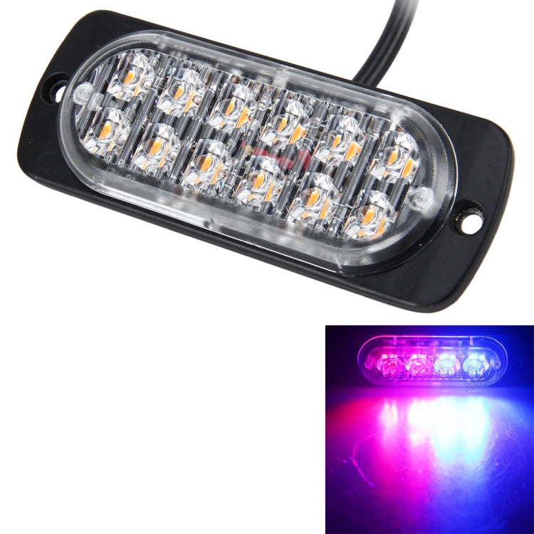 DC 12V-24V 2W 12LEDs SMD-2835 Lamps 17 Flash Patterns 3 Lines Car Flash Lamp Waterproof Car Truck Emergency Strobe Flash Warning Light, Cable Length: 90cm by buy2fix