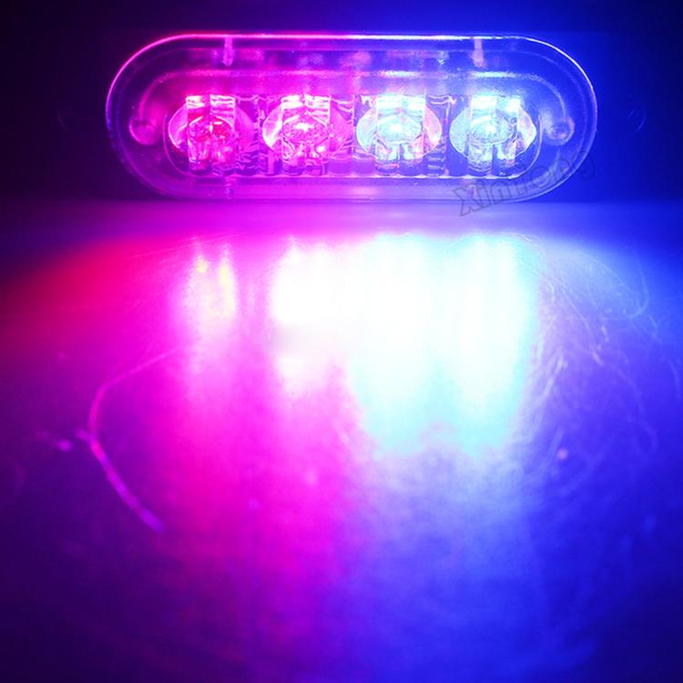 DC 12V-24V 2W 12LEDs SMD-2835 Lamps 17 Flash Patterns 3 Lines Car Flash Lamp Waterproof Car Truck Emergency Strobe Flash Warning Light, Cable Length: 90cm by buy2fix