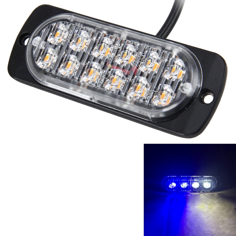 DC 12V-24V 2W 12LEDs SMD-2835 Lamps 17 Flash Patterns 3 Lines Car Flash Lamp Waterproof Car Truck Emergency Strobe Flash Warning Light, Cable Length: 90cm by buy2fix