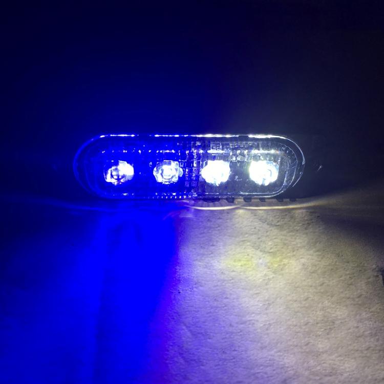 DC 12V-24V 2W 12LEDs SMD-2835 Lamps 17 Flash Patterns 3 Lines Car Flash Lamp Waterproof Car Truck Emergency Strobe Flash Warning Light, Cable Length: 90cm by buy2fix