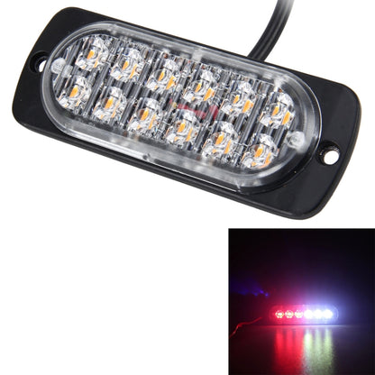 DC 12V-24V 2W 12LEDs SMD-2835 Lamps 17 Flash Patterns 3 Lines Car Flash Lamp Waterproof Car Truck Emergency Strobe Flash Warning Light, Cable Length: 90cm by buy2fix