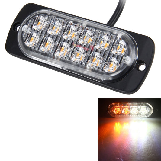 DC 12V-24V 2W 12LEDs SMD-2835 Lamps 17 Flash Patterns 3 Lines Car Flash Lamp Waterproof Car Truck Emergency Strobe Flash Warning Light, Cable Length: 90cm by buy2fix