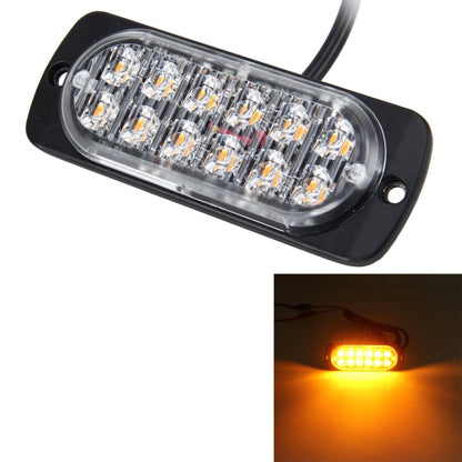 DC 12V-24V 2W 12LEDs SMD-2835 Lamps 17 Flash Patterns 3 Lines Car Flash Lamp Waterproof Car Truck Emergency Strobe Flash Warning Light, Cable Length: 90cm by buy2fix
