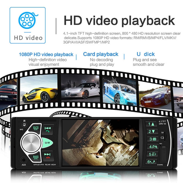 SWM-4022D HD 4.1 inch 12V Universal Car Radio Receiver MP5 Player, Support FM & Bluetooth & TF Card with Remote Control by buy2fix