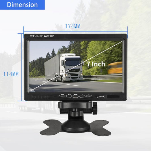 PZ-708 7.0 inch TFT LCD Car Rearview Monitor with Stand and Remote Control by buy2fix