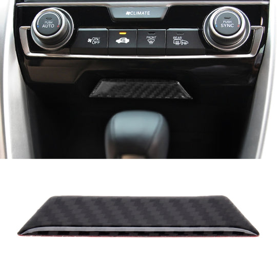 Carbon Fiber Trim Central Control Gears Shift Panel Decorative Sticker for Honda Civic 10th Gen 2016-2019