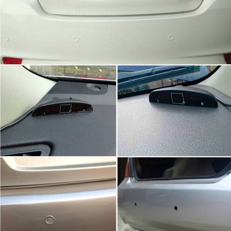 Car Buzzer Reverse Backup Radar System - Premium Quality 4 Parking Sensors Car Reverse Backup Radar System with LCD Display(Silver Grey) by buy2fix