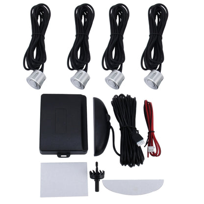 Car Buzzer Reverse Backup Radar System - Premium Quality 4 Parking Sensors Car Reverse Backup Radar System with LCD Display(Silver) by buy2fix