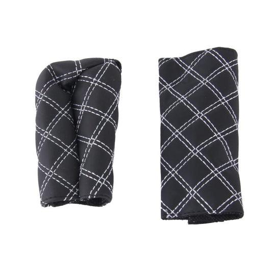 2 PCS Car Hand Brake Cover Shift Knob Gear Stick Cushion Sets Cover Car Accessory Interior Decoration Pad(White) - Shift Knob by buy2fix | Online Shopping UK | buy2fix