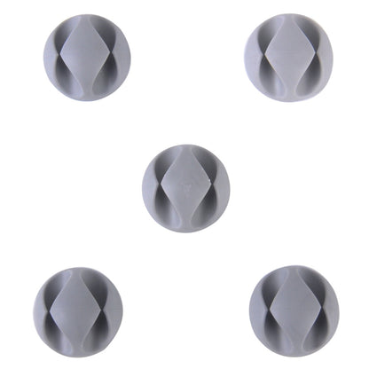 5 PCS Double Hole Cable Clips, Cable Management System and Cord Organizer Solution(Grey) by buy2fix