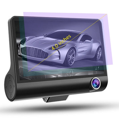 4.0 inch IPS Screen 5.0 Mega Pixels 170 Degrees Wide Angle Full HD 1080P 3 Channels Video Car DVR, Support Night Vision Fill Light / Reversing Visual / TF Card(32GB Max) / G-sensor / Motion Detection by buy2fix