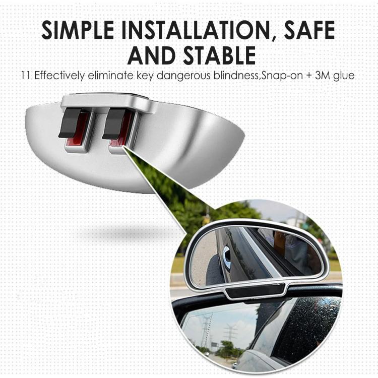 3R-092 Car Blind Spot Right Rear View Wide Angle Adjustable Mirror (White) - Convex Mirror & Accessories by 3R | Online Shopping UK | buy2fix