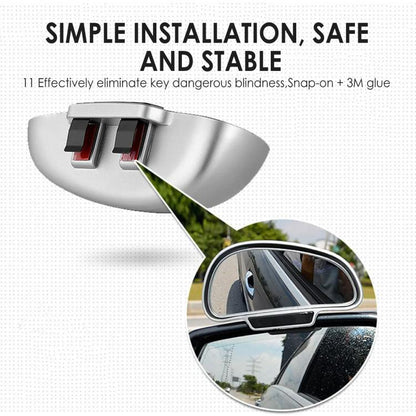 3R-092 Car Blind Spot Right Rear View Wide Angle Adjustable Mirror (Silver) - Convex Mirror & Accessories by 3R | Online Shopping UK | buy2fix