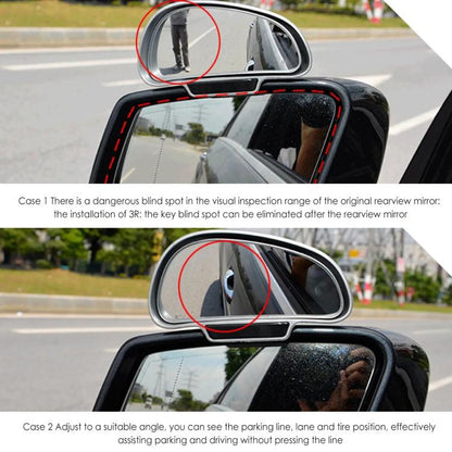 3R-092 Car Blind Spot Right Rear View Wide Angle Adjustable Mirror (White) - Convex Mirror & Accessories by 3R | Online Shopping UK | buy2fix