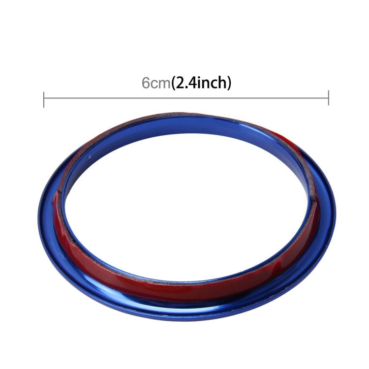 4 PCS Car Outlet Decorative Rings Aluminum Alloy Air Outlet Chrome Trim Ring Car Dashboard Air Vents Cover Sticker Decoration for Audi A3(Blue) by buy2fix